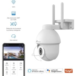 CAMARA VIGILANCIA NIVIAN EXTERIOR MOTORIZADA WIFI / 2.5K / DIA-NOCTURNA / MICROFONO - ALTAVOZ / DETECCION PRESENCIA / AUTOTRACKING / MICROSD HASTA 256GB / NVS-IPC-0S3