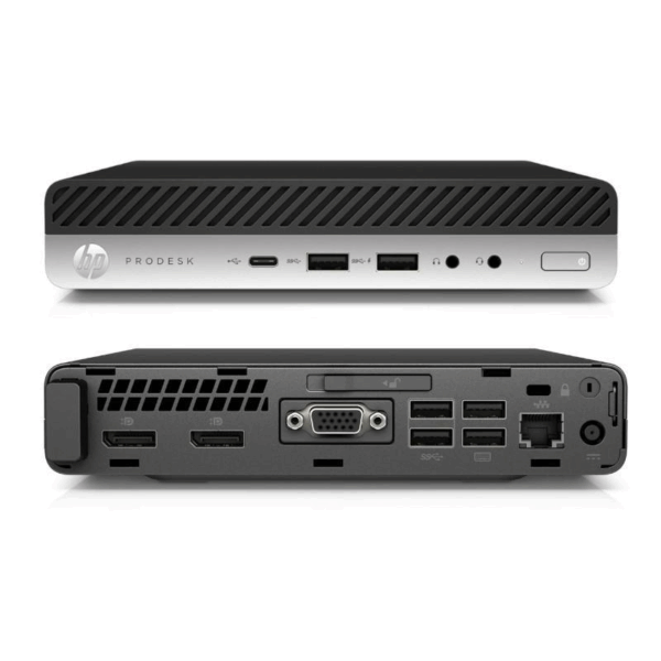 EQUIPO REACONDICIONADO MINI HP PRODESK 600 G3 / I5 7500 / 8 GB / SSD 256 GB / W10 PRO INSTALADO (12 MESES GARANTIA / 3 MESES FUENTE ALIMENTACION)