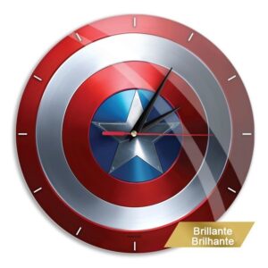 RELOJ PARED MARVEL BRILLO CAPITAN AMERICA / 30.5 cm