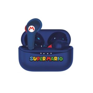 AURICULARES C/MICROFONO TWS EARPODS SUPER MARIO AZUL / BLUETOOTH 5.0 /