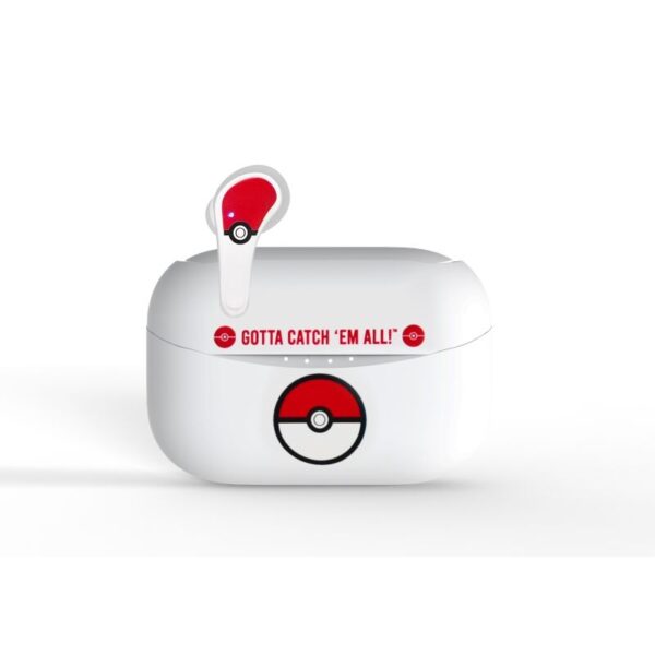 AURICULARES C/MICROFONO TWS EARPODS POKE BALL BLANCO / BLUETOOTH 5.0 /