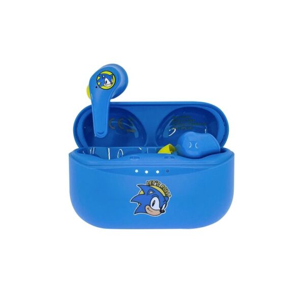 AURICULARES C/MICROFONO TWS EARPODS SONIC EL ERIZO AZUL / BLUETOOTH 5.0 /