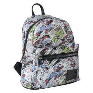 MINI MOCHILA MARVEL VIÑETAS COMICS / 26.88X26.67X11.43 cm