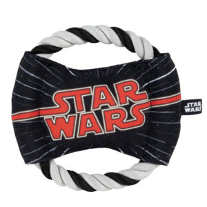 CUERDA DENTAL PARA PERROS STAR WARS / 2 X 15 X15 cm / CUERDA 100% ALGODON CON SONIDO
