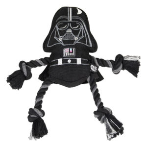 CUERDA DENTAL PARA PERROS DARTH VADER / 8 X 13 X 26 cm / CUERDA 100% ALGODON CON SONIDO