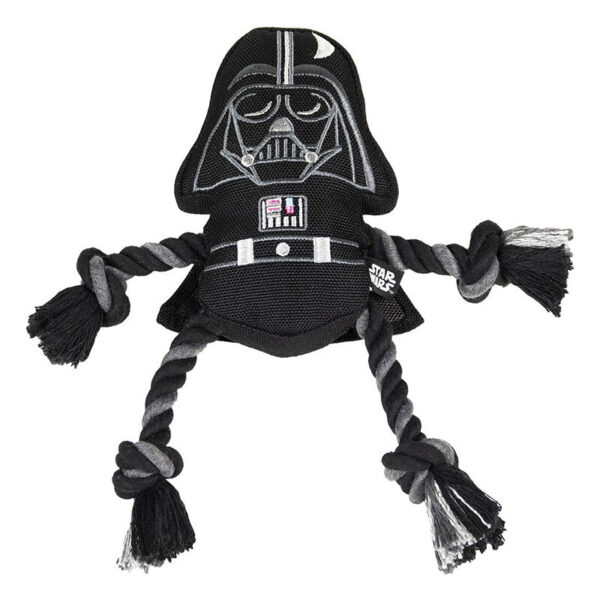 CUERDA DENTAL PARA PERROS DARTH VADER / 8 X 13 X 26 cm / CUERDA 100% ALGODON CON SONIDO