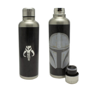 BOTELLA ACERO INOXIDABLE STAR WARS THE MANDALORIAN NEGRA / 450ml