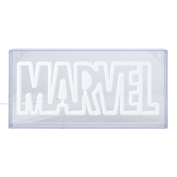 LAMPARA PARED MARVEL LOGO ESTILO NEON / 15X30 cm