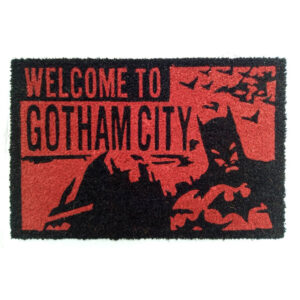 FELPUDO DC COMICS BATMAN WELCOME TO GOTHAM / 37 X 55 X 1.5 cm / FIBRA DE COCO Y PVC