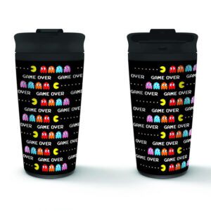 VASO VIAJE METALICO PAC MAN GAME OVER