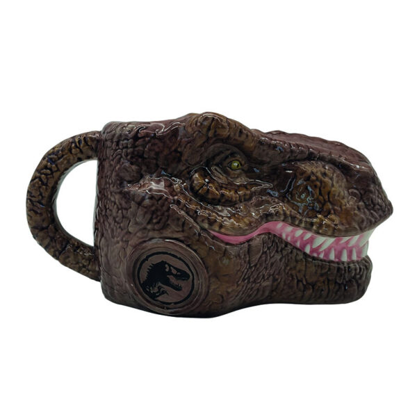 TAZA ESCULPIDA JURASSIC CABEZA DE DINO