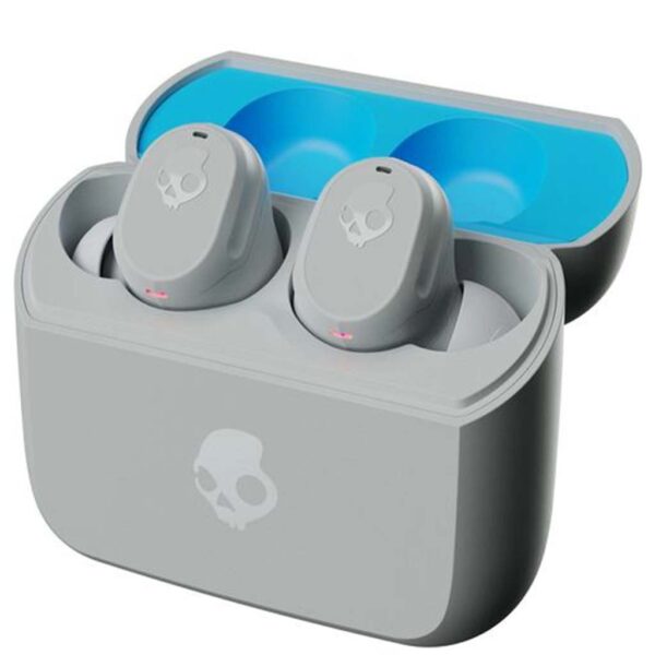 AURICULARES C/MICROFONO SKULLCANDY MOD TW IN-AIR / BLUETOOTH 5.2 / IP55 / AUTONOMINA 7 HORAS (27 HORAS CON ESTUCHE) / CARGA RAPIDA 10MIN=2 HORAS / LIGHT GREY-BLUE / TILE / S2FYW-P740