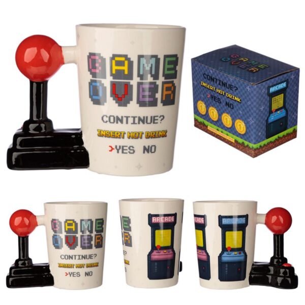 TAZA DESAYUNO JOYSTICK ARCADE GAME OVER / 400 ml