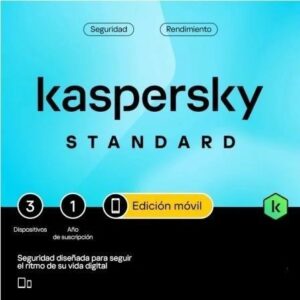 SOFTWARE KASPERSKY STANDARD MOBILE ANTIVIRUS 3 DISPOSITIVOS 1 AÑO / KL1048S5CFS-MINI-ES