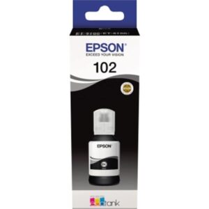 TINTA EPSON ECOTANK BOTELLA NEGRA 102 / ET-4750 / ET-3750 / ET-3700 / ET-2750 / ET-2700 / 127ml / (C13T03R140)