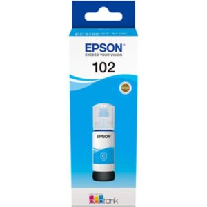 TINTA EPSON ECOTANK BOTELLA CYAN 102 / ET-4750 / ET-3750 / ET-3700 / ET-2750 / ET-2700 / 70ml / (C13T03R240)