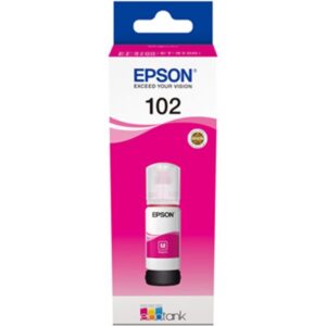 TINTA EPSON ECOTANK BOTELLA MAGENTA 102 / ET-4750 / ET-3750 / ET-3700 / ET-2750 / ET-2700 / 70ml / (C13T03R340)