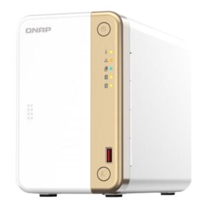 CAJA QNAP TS-262 NAS / 2 BAHIAS / 2.5" - 3.5" / RANURAS EXP. 2 X M.2 2280 / CELERON N4505 / 4 GB RAM / 1X 2.5 GIGABIT / (SIN DISCO DURO) / 2XUSB 2.0 / 2XUSB 3.2 / HDMI / TS-262-4G