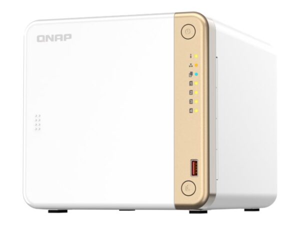 CAJA QNAP TS-462 NAS / 4 BAHIAS / 2.5" - 3.5" INTERCAMBIO EN CALIENTE / RANURAS EXP. 2 X M.2 2280 / CELERON N4505 / 4 GB RAM / 1X 2.5 GIGABIT / (SIN DISCO DURO) / 2XUSB 2.0 / 2XUSB 3.2 / HDMI / TS-462-4G