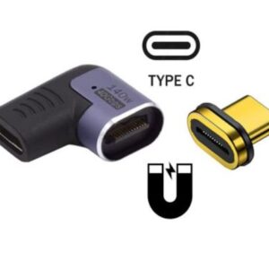 ADAPTADOR EWENT MAGNETICO USB TIPO-C MACHO 90º A USB A HEMBRA 4.0 / 140W / 8K / 60Hz EC1048