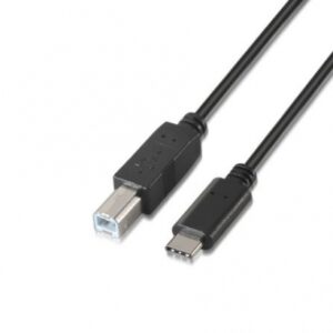 CABLE USB 2.0 TIPO C (M) A USBO TIPO B (M) 1M