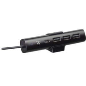 CARGADOR ESCRITORIO EWENT NEGRO / 1X USB-C / 3X USB-A / EW1317