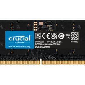 MEMORIA PORTATIL CRUCIAL DDR5 8GB 4800 MHZ SODIMM / CT8G48C40S5