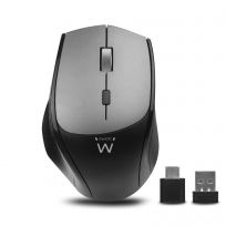 RATON EWENT INALAMBRICO OPTICO 2400ppp / USB-A Y USB-C /  EW3245