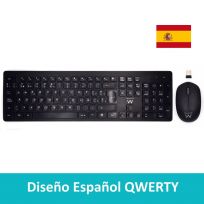 TECLADO + RATON EWENT WIRELESS 2.4 GHZ EW3256