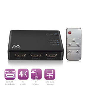 CONMUTADOR EWENT HDMI 3 ENTRADAS UNA SALIDA HDMI / 4K / EW3730