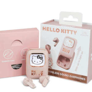 AURICULARES C/MICROFONO TWS SLIDE EARPODS HELLO KITTY ROSA / BLUETOOTH 5.3 /
