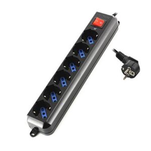 REGLETA EWENT 6 ENCHUFES SHUCO CON PROTECCION E INTERRUPTOR (EW3924)