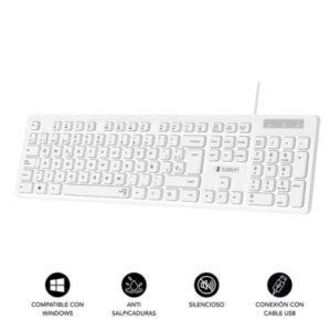 TECLADO SUBBLIM BUSINESS SLIM BLANCO USB / SUBKBC-0SSK51