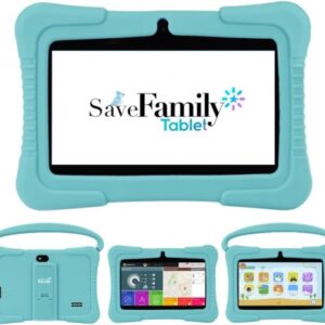 TABLET SAVEFAMILY EVOLUTION 7" AZUL 3G / DOBLE CONTROL PARENTAL ANTI-BULLYING / 7" 1024X600 IPS / 2GB / 32GB / WIFI / BLUETOOTH / 2500 mAh / MODULO MONTESSORI / ANDROID 10 / INCLUYE FUNDA / TABKIDS7AZUL