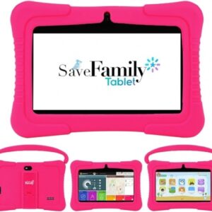 TABLET SAVEFAMILY EVOLUTION 7" ROSA 3G / DOBLE CONTROL PARENTAL ANTI-BULLYING / 7" 1024X600 IPS / 2GB / 32GB / WIFI / BLUETOOTH / 2500 mAh / MODULO MONTESSORI / ANDROID 10 / INCLUYE FUNDA / TABKIDS7ROSA