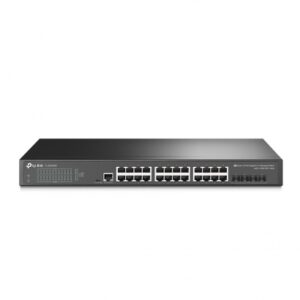 SWITCH TP-LINK TL-SG3428X GESTIONABLE / L2+ / 24X  GIGA / 4X SFP / SOPORTA MIB / PUERTO CONSOLA RJ-45 - MICRO-USB /
