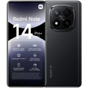 TELEFONO SMARTPHONE XIAOMI REDMI NOTE 14 PRO+ NEGRO / 5G / QUALCOMM SNAPDRAGON 2.5Ghz / 8 GB / 256 GB / 6.67" FHD+ AMOLED / DUAL SIM / CAMARAS 200-8-2 MPX - 20 MPX / 5110 mAh / ANDROID 14 / MZB0I9OEU