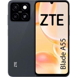 TELEFONO SMARTPHONE ZTE BLADE A55 NEGRO / ARM CORTEX-A55 / 4 GB + 8GB RAM / 128 GB / 6.75" HD+ / CAMARAS 13 MPX - 8 MPX / DUAL NANO SIM / 5000 mAh / ANDROID 14 / P963F65-128-BLK